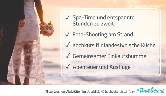 Flitterwochen-Aktivitäten im Überblick