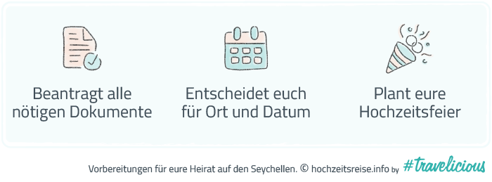 Vorbereitungen für eure Heirat auf den Seychellen