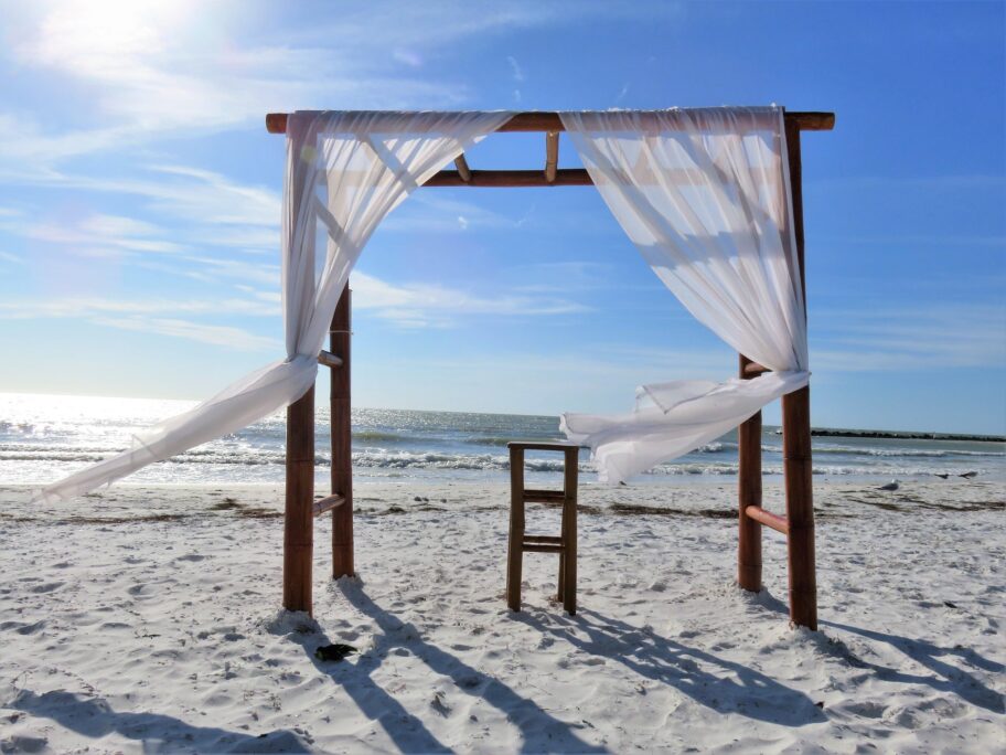 Hochzeitspavillon auf den Seychellen