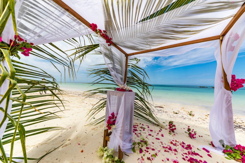 Hochzeitspavillon auf Sansibar